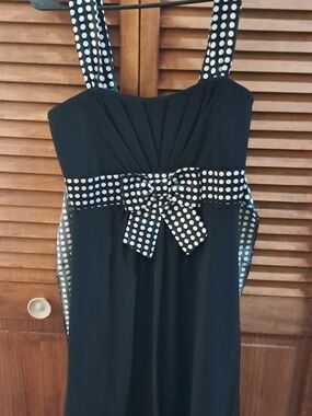 Black Polka Dot Accent Sundress